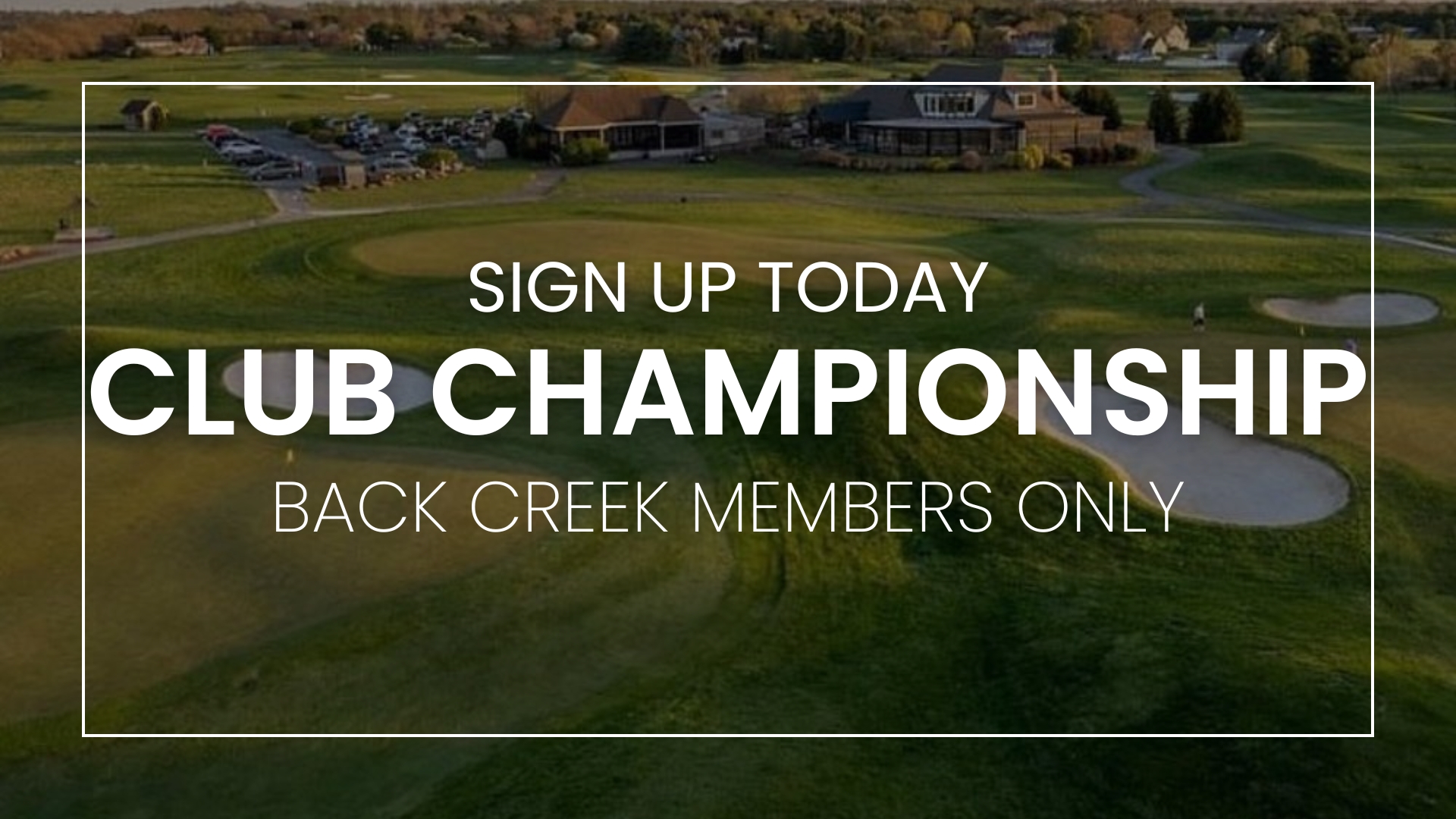 Club Championship at Back Creek