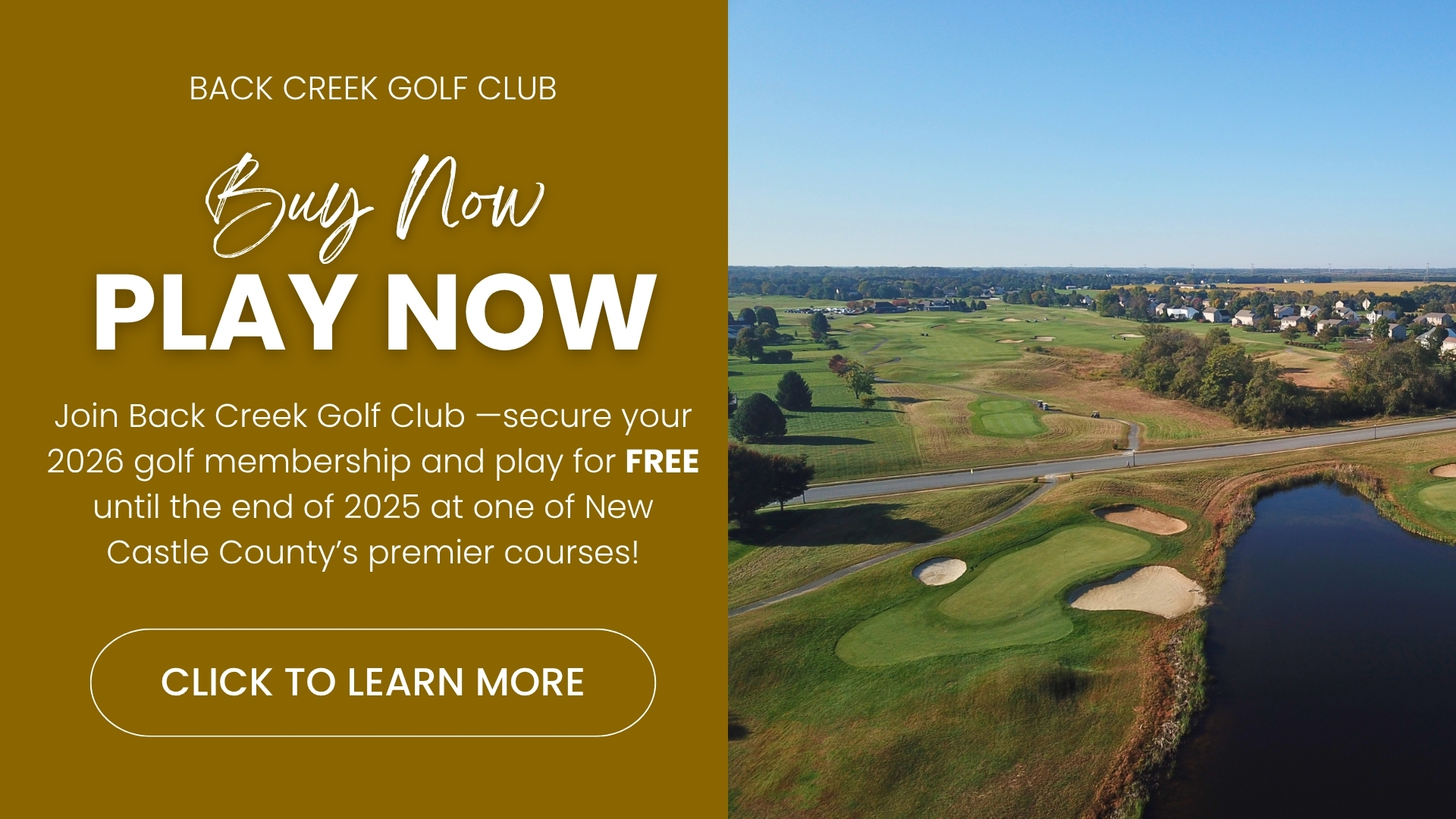 Buy Now, Play Now at Back Creek Golf Club.